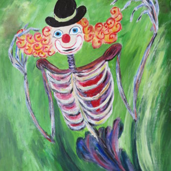 Malarstwo zatytułowany „Clown” autorstwa Wabyanko, Oryginalna praca, Akryl