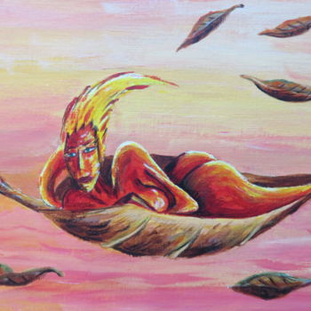 Painting titled "Autumn Season flyin…" by Wabyanko, Original Artwork, Acrylic