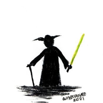 Pittura intitolato "Yoda" da Wabyanko, Opera d'arte originale, Acrilico
