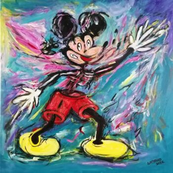Pintura intitulada "Et Mickey Dansait" por Wabyanko, Obras de arte originais, Acrílico