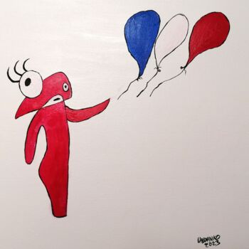 Painting titled "France Keep Hope" by Wabyanko, Original Artwork, Acrylic