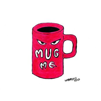 "Mug Me" başlıklı Tablo Wabyanko tarafından, Orijinal sanat, Akrilik