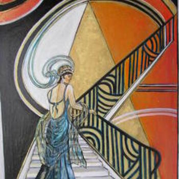 Painting titled "Art nouveau" by Wadislava Dedoncker (Wadis), Original Artwork