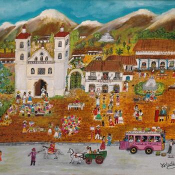 Painting titled "le Mexique" by Wadislava Dedoncker (Wadis), Original Artwork