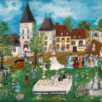 Painting titled "le mariage" by Wadislava Dedoncker (Wadis), Original Artwork