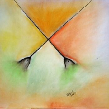 Painting titled "Ponto X" by Wagner Thibes, Original Artwork