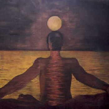 Pintura titulada "Meditación" por Silviamvazz, Obra de arte original