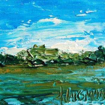 Painting titled "AFTER RAIN NR7" by Zbigniew Waksmundzki, Original Artwork, Oil