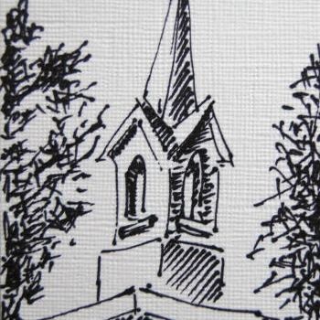 Drawing titled "CHURCH" by Zbigniew Waksmundzki, Original Artwork, Other