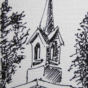 Tekening getiteld "CHURCH" door Zbigniew Waksmundzki, Origineel Kunstwerk, Anders