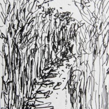 Drawing titled "COUNTRY ROAD" by Zbigniew Waksmundzki, Original Artwork, Other