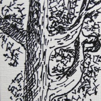 Dessin intitulée "OAK TREE" par Zbigniew Waksmundzki, Œuvre d'art originale, Autre