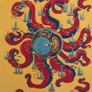 绘画 标题为“Utopus City” 由Yuk Wa Yu, 原创艺术品, 丙烯