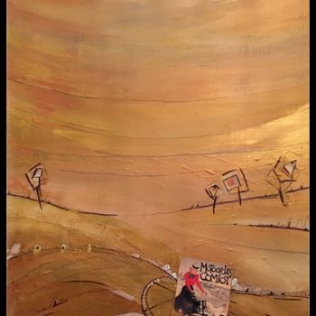 Painting titled "motocycles" by Marzena Walczuk, Original Artwork, Acrylic