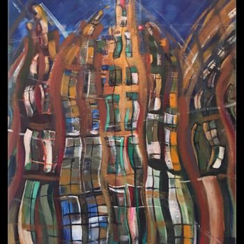 Pintura intitulada "Amsterdam II" por Marzena Walczuk, Obras de arte originais, Acrílico