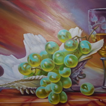 Painting titled "White Wine" by Waldemar Engelowski, Original Artwork, Oil
