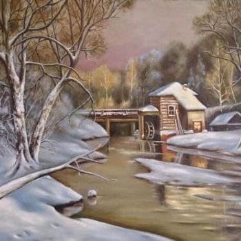 Картина под названием "Winter Silence" - Waldemar Engelowski, Подлинное произведение искусства