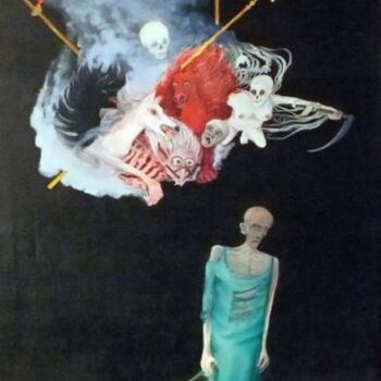 Painting titled "The fate of man" by Waldemar Szysz, Original Artwork, Oil