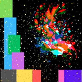 Arte digitale intitolato "Colorful art steps…" da Waldemir Espíndola, Opera d'arte originale, Collage digitale