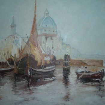 Painting titled "le vieux port" by Walibur55, Original Artwork