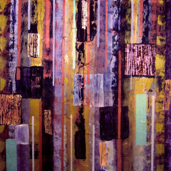 Pintura titulada "Le mur de cuivre" por Walid Lemkecher, Obra de arte original, Acrílico