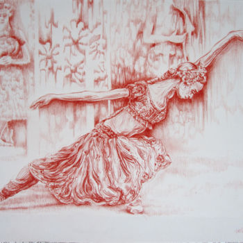Drawing titled "Ballet La BayadèreN…" by Walid Lemkecher, Original Artwork, Other