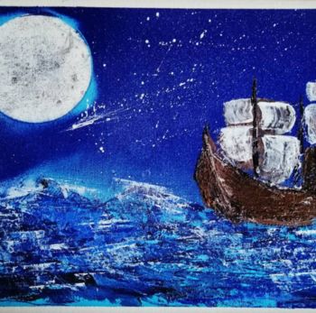 Painting titled "Noah Ark" by Monsterart, Original Artwork, Acrylic