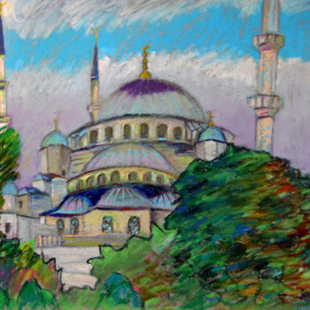 Peinture intitulée "Theme from Turkey" par Waljarosz, Œuvre d'art originale, Pastel