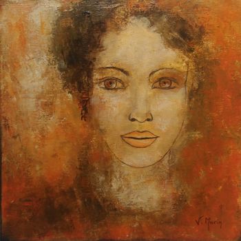Peinture intitulée "Sunset lady" par Valérie Morin, Œuvre d'art originale, Acrylique