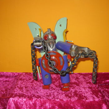 Escultura intitulada "robot collection" por Gilles Bellagamba, Obras de arte originais, Metais
