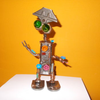 雕塑 标题为“robot” 由Gilles Bellagamba, 原创艺术品, 金属