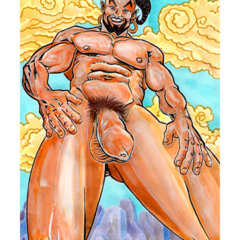 Male Nude Art Original Man Shazzan Cartoon Gay