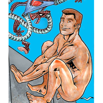 Male Nude Art Marvel Comics Cartoon Spider-Man Gay