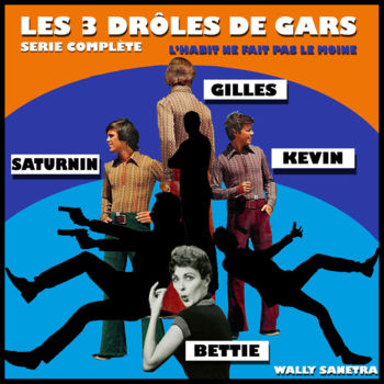 Цифровое искусство под названием "3 drôles de gars" - Wally Sanetra, Подлинное произведение искусства, 2D Цифровая Работа