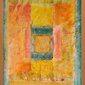 Painting titled "Geometric" by Walstra, Original Artwork, Acrylic Mounted on Wood Stretcher frame