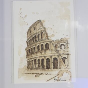 Painting titled "Coliseo" by Walter Ahumada, Original Artwork, Pigments