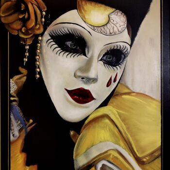 Pittura intitolato "Masquerade" da Walter Geraci, Opera d'arte originale, Olio Montato su Telaio per barella in legno
