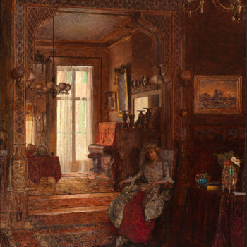 Painting titled "Intérieur de De For…" by Walter Launt Palmer, Original Artwork, Oil