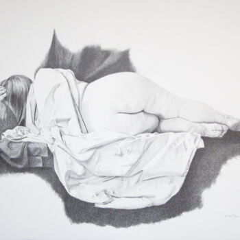 Drawing titled ""21:11"" by Walter Roos, Original Artwork, Pencil