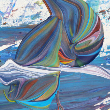 Malerei mit dem Titel "Relaxed" von Walter Weinberg, Original-Kunstwerk, Acryl