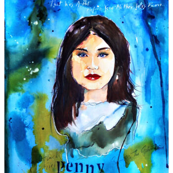 Pittura intitolato "Penny Lane" da Walter Vermeulen, Opera d'arte originale, Inchiostro