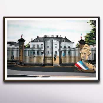 Peinture intitulée "Château De Villiers" par Fabrice Wamba, Œuvre d'art originale, Acrylique