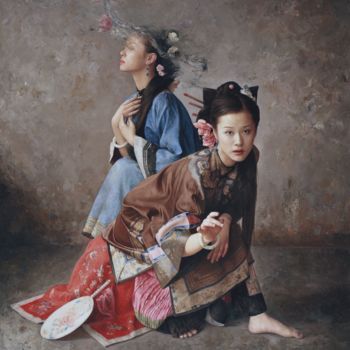 「In Search of Fragra…」というタイトルの製版 Mingyue Wang 王明月によって, オリジナルのアートワーク, オイル