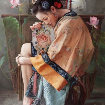 Estampas & grabados titulada "Searching A Dream…" por Mingyue Wang Wang Ming Yue, Obra de arte original, Pigmentos