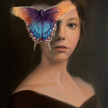 Картина под названием "Butterfly" - Wang Quan, Подлинное произведение искусства, Масло