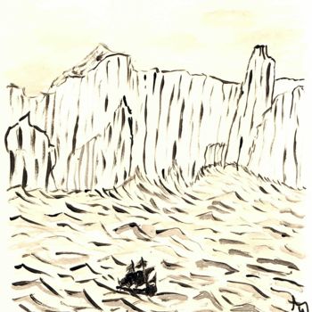 Pittura intitolato "En mer" da Mf Arts-Créations, Opera d'arte originale, Acrilico