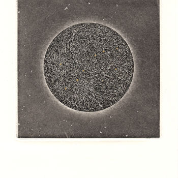 Printmaking titled "Paon" by Suo Yuan Wang, Original Artwork, Etching