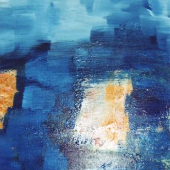 Peinture intitulée "Ce jour bleu" par Michaile, Œuvre d'art originale