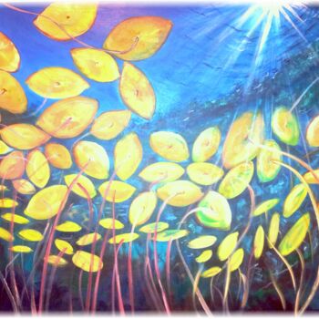 Schilderij getiteld "Underwater 2 Light…" door Warda, Origineel Kunstwerk, Acryl