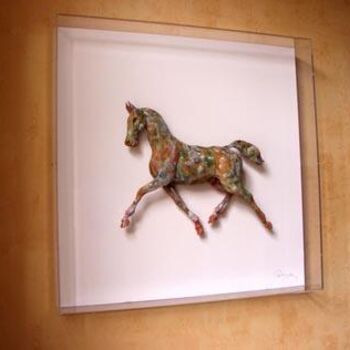 Sculpture intitulée "terracota paard in…" par Ronny Paesbrugghe, Œuvre d'art originale